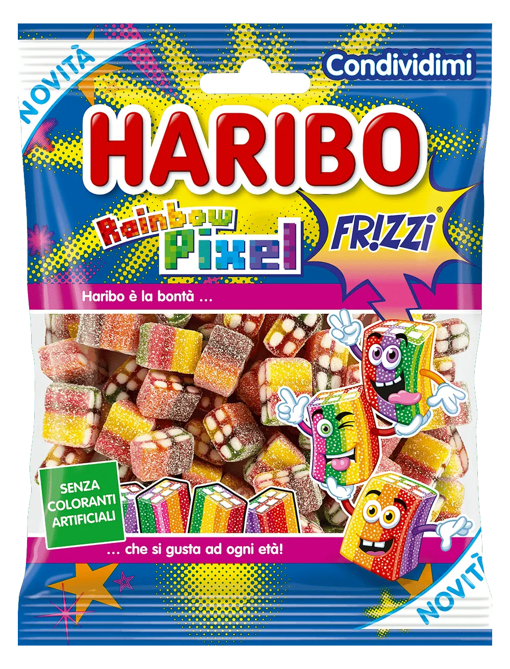 Haribo Rainbow Pixel Frizzi 80gx30  (0,85 + Iva)